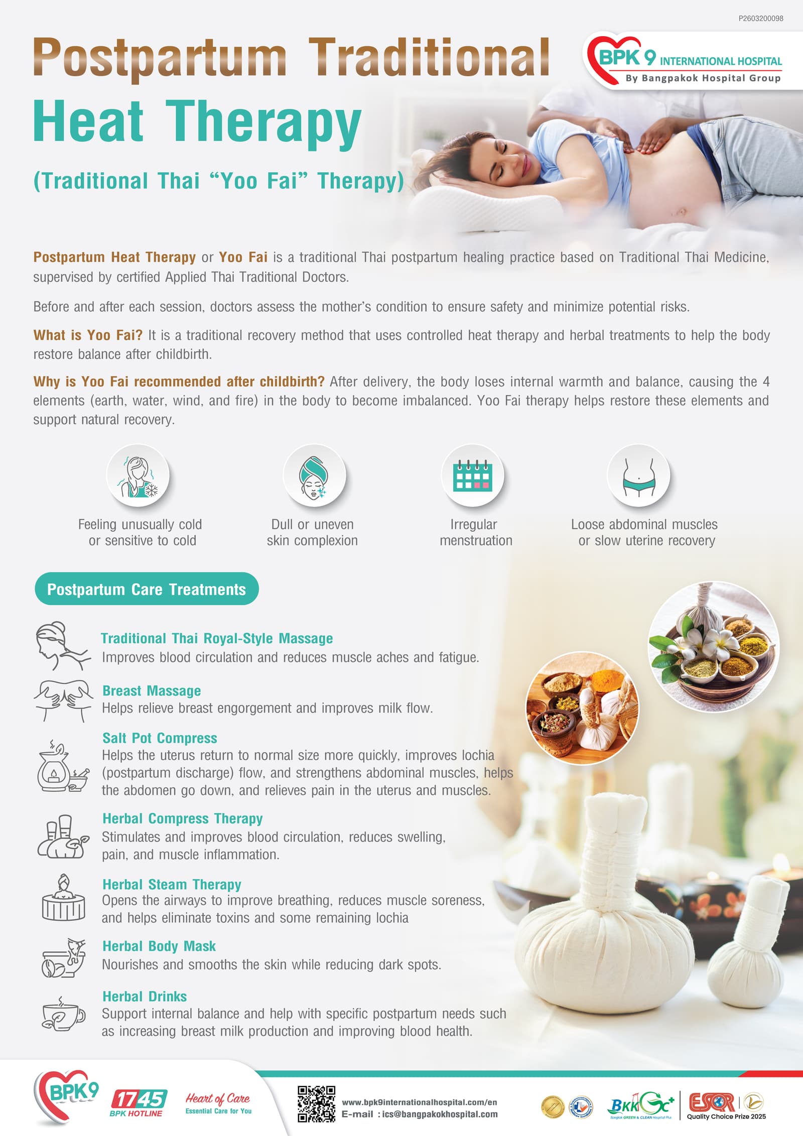 Postpartum Traditional Heat Therapy (Thai Yoo Fai Therapy)